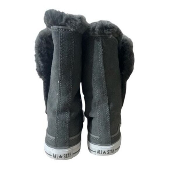 Converse All-Star Chuck Taylor Beverly Women Gray Suede Mid Calf Boots Size 6.5 - Picture 7 of 11